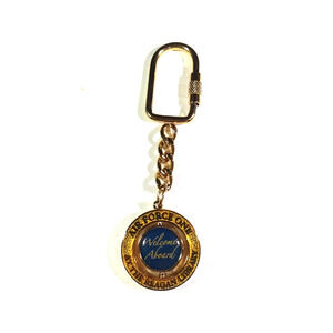 Air Force One Reagan Library Souvenir Welcome Aboard Spinner Keychain